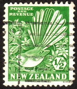 1935, New Zealand 1/2p, Used, Sc 185