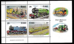 Ireland 1984 Scott 584a Locomotives MNH