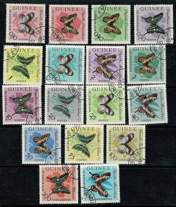 Guinea #291-304,C47-9 CTO cpl butterflies