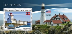 Togo - 2019 Lighthouses on Stamps - Stamp Souvenir Sheet - TG190244b