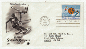 USA First Day Cover # 2142 - Winter Special Olympics 1985 - Art Craft - CPS