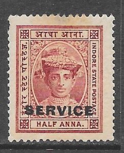 India Indore O1: 1/2a Maharaja Tukoji Holkar III, MH F-VF