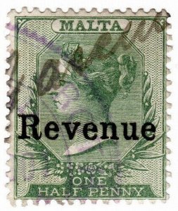 (I.B) Malta Revenue : Duty Stamp ½d