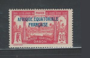 Gabon 1924 Libreville Overprint 30c Scott # 95 MH