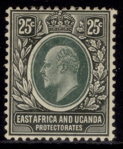 EAST AFRICA and UGANDA EDVII SG40, 25c grey-green & black, M MINT. Cat £25.