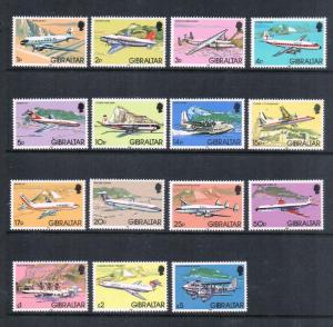 Gibraltar 1982  Aircraft SG 460-474 Or Sc 416-430 set of 15 MNH