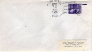 CALIFORNIA TOWN CANCEL,  MOUNT WILSON, CA  1960  FDC11429