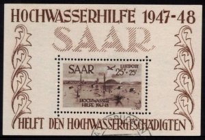 SAAR 1948 Flood Relief S/S; Scott CB1, Michel Block 2; Used