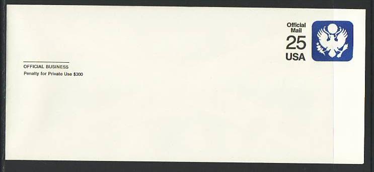 US UO77 Official Postal Envelope Unused 