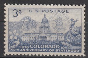 U.S.  Scott# 1001 1951 XF MNH Colorado Statehood