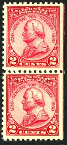 U.S. #689 MINT PAIR OG NH THIN