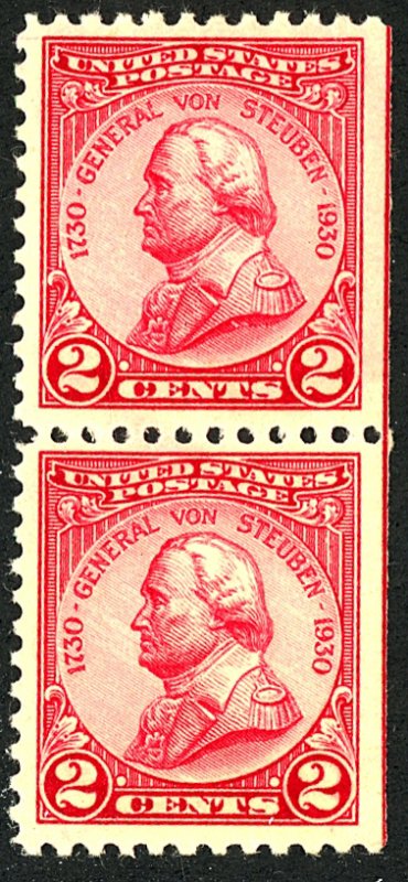 U.S. #689 MINT PAIR OG NH THIN