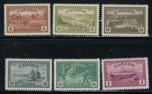 Canada 268-73 MH 1946 set (ha1285)