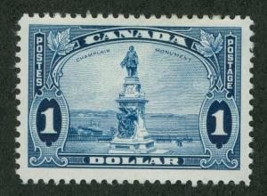 Canada #227 $1 Champlain Statue, Fault