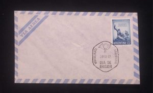 C) 1962, ARGENTINA, AIR MAIL, 150TH ANNIVERSARY OF THE NATIONAL FLAG,