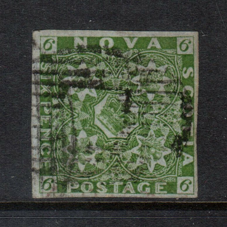 Nova Scotia #4 Very Fine Used With Four Big Margins - Pencil Markings On Back