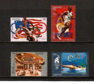 Lesotho 1996 - Sports Olympics - Set of 4 Stamps - Scott #1048-51 - MNH