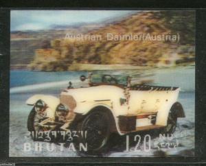 Bhutan 1971 Car Austrian Daimler Antique Automobiles Exotica 3D Stamp Sc128i MNH
