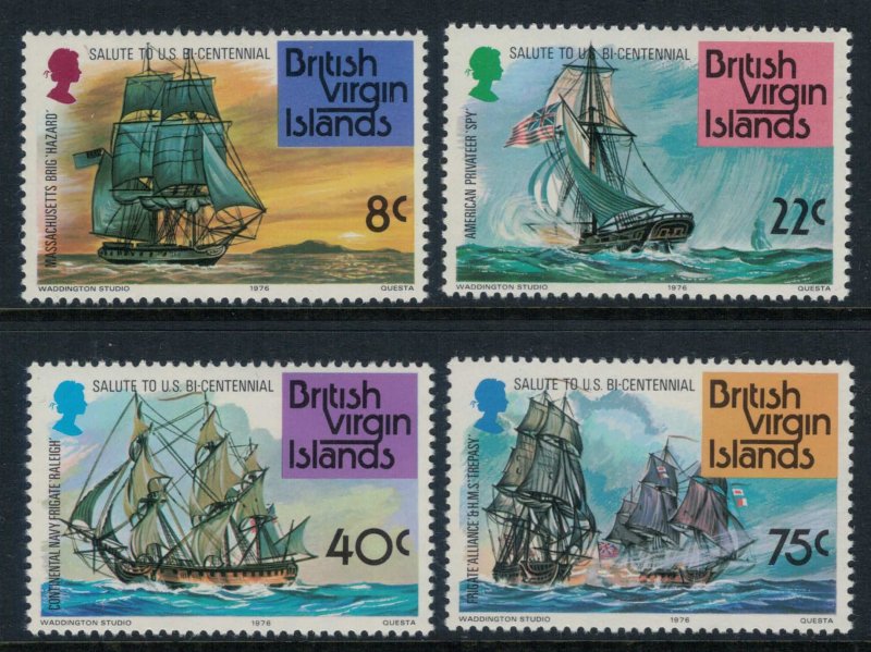 Virgin Islands #309-12a* NH CV $13.55 US Bicentennial set & souvenir sheet