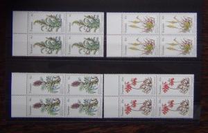 Transkei 1977 Medicinal Plants 1st Series in Block x 4  MNH