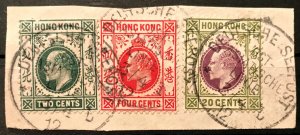 German Sea Post: Cancellation East Asian Line on Hong Kong Stamps