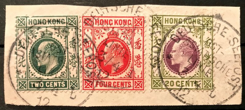 German Sea Post: Cancellation East Asian Line on Hong Kong Stamps