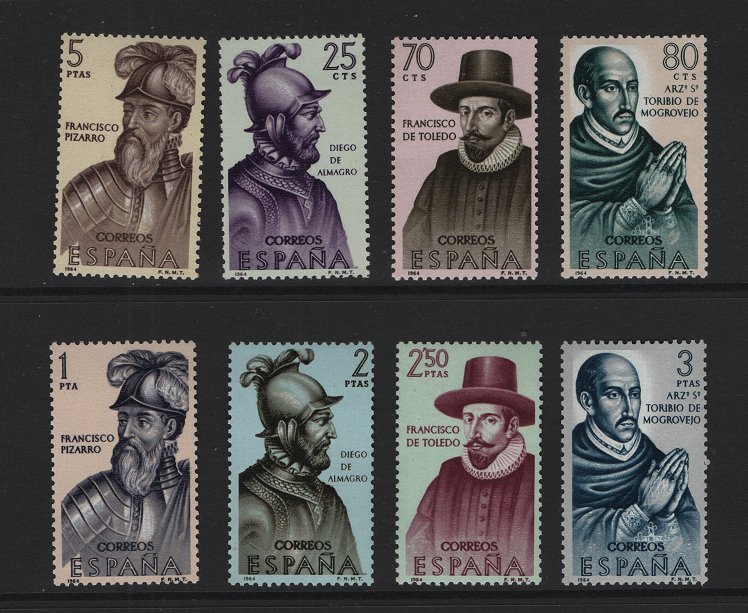 Spain  #1271-1278  MNH 1964  builders of the new world