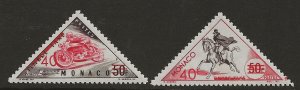 Monaco 379/389  1956  set 2  fvf mint hinged