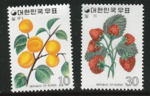 Korea Scott 893-894 MNH** March 30 1974 Fruit set