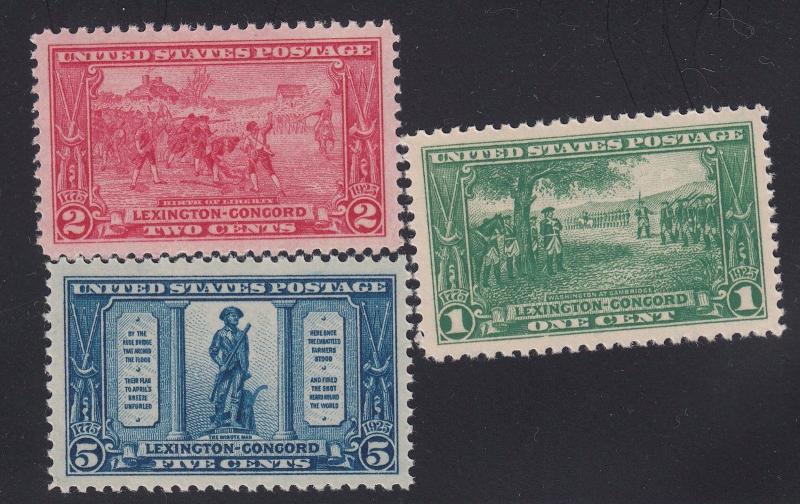 617-619 set VF-XF OG never hinged with nice color cv $ 39 ! see pic !