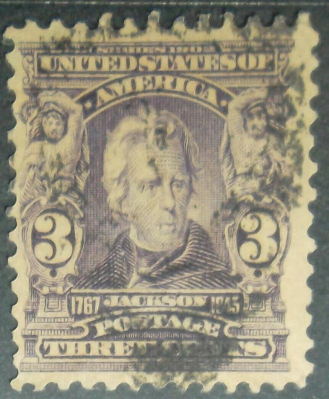 Scott #302 3¢ Jackson, 1903 Free US Shipping