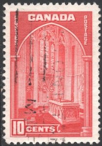 Canada SC#241 10¢ Memorial Chamber, Parliament Building Single (1938) Used