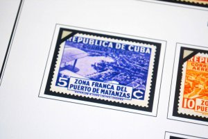 COLOR PRINTED CUBA AIRMAIL 1927-1980 STAMP ALBUM PAGES (56 illustrated pages)