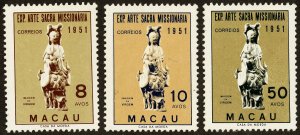 Macao Stamps # 368-70 MLH VF Scott Value $44.75