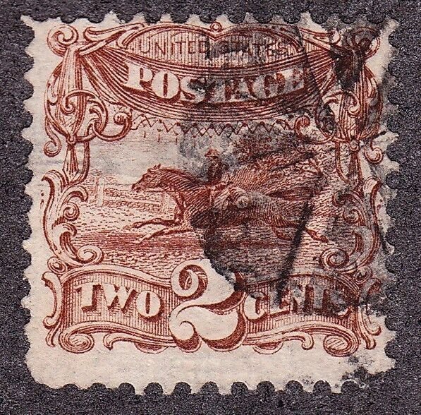 US 113 2c Used w/ Segmented Cork Fancy Cancel F-VF SCV $90