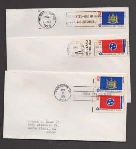 Scott# 1633-1682  75 First Day Covers 25 pairs & 50 state capitol single  covers