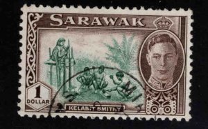 SARAWAK Scott 192 Used Kelabit Smithy 1$ stamp