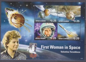 2015 Antigua and Barbuda 5248-5251KL Valentina Tereshkova, first woman in space