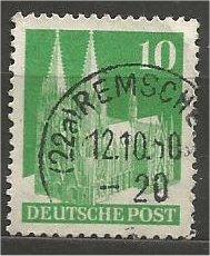 GERMANY, 1948, used 10pf green, Cologne Scott 641