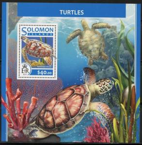 SOLOMON ISLANDS 2017 TURTLES  SOUVENIR SHEET  MINT NH