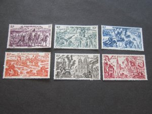 French Equatorial Africa 1946 Sc C25-30 set MH