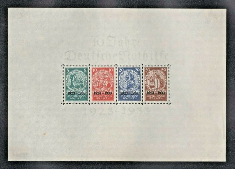 1933 Germany B58 SS LH Stamps NH Small Age at LL CV. $1450  (JH 11/25/2020) GP 