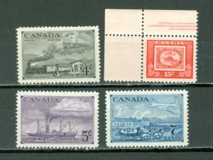 CANADA TRAINS-SHIPS-STAGECOACH-BEAVER #311-14..SET..MNH..$7.00