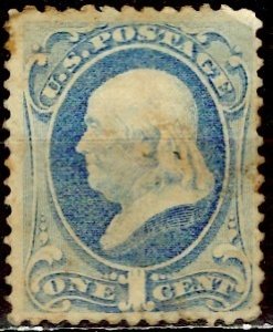 U.S.A.; 1870; Sc. # 145; Used Single Stamp