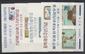 KOREA #305a-310a Mint NH - 1961 Souvenir Sheets 