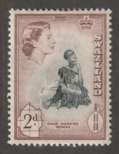 Swaziland, Stamp, scott#57,  mint, hinged,  A married woman