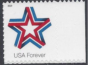 #5361 (55c Forever) Star Ribbon 2019 Mint NH