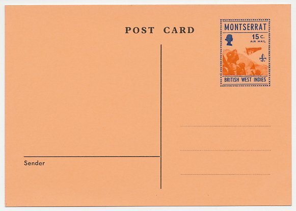 Postal stationery Montserrat Scouting - Space Capsule