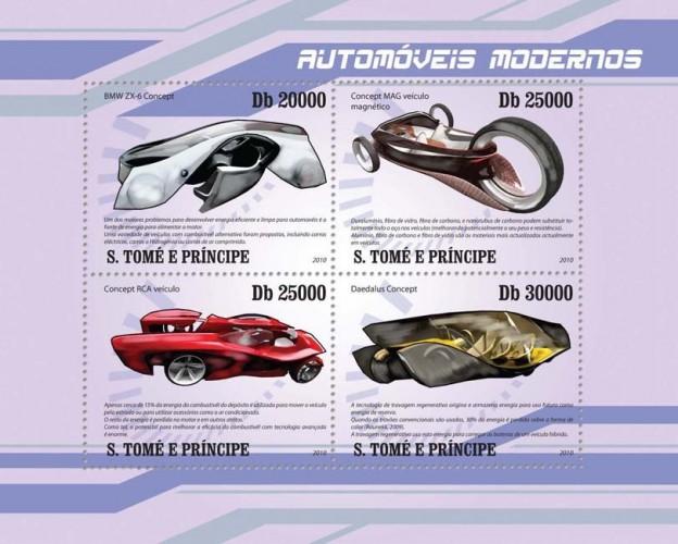 SAO TOME E PRINCIPE 2010 SHEET MODERN CARS st10109a