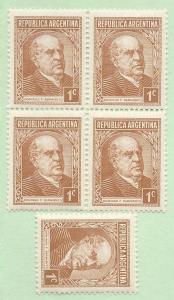 Argentina #419, MNH, Blk/4 + 1